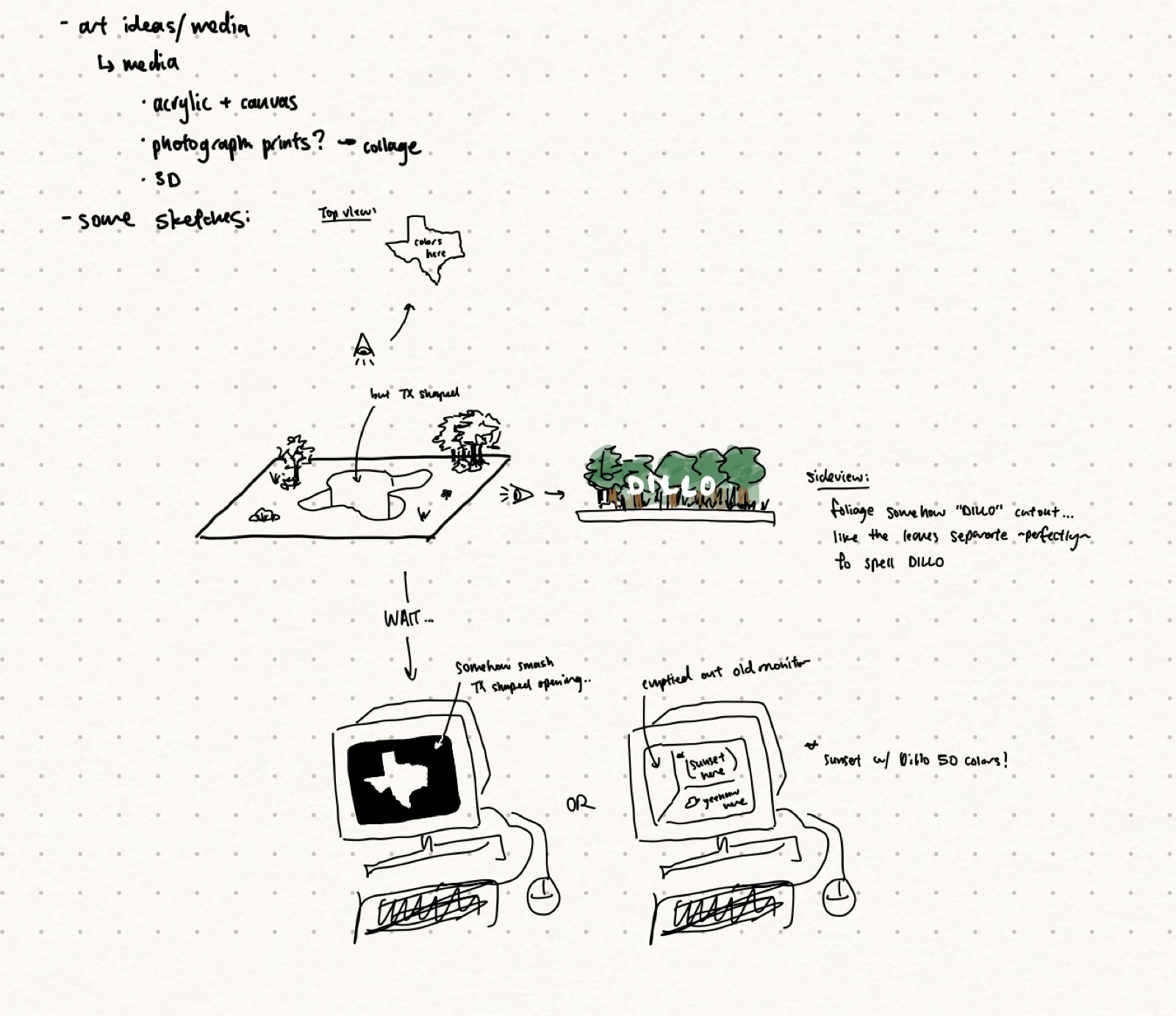 return of the rodeo initial sketches