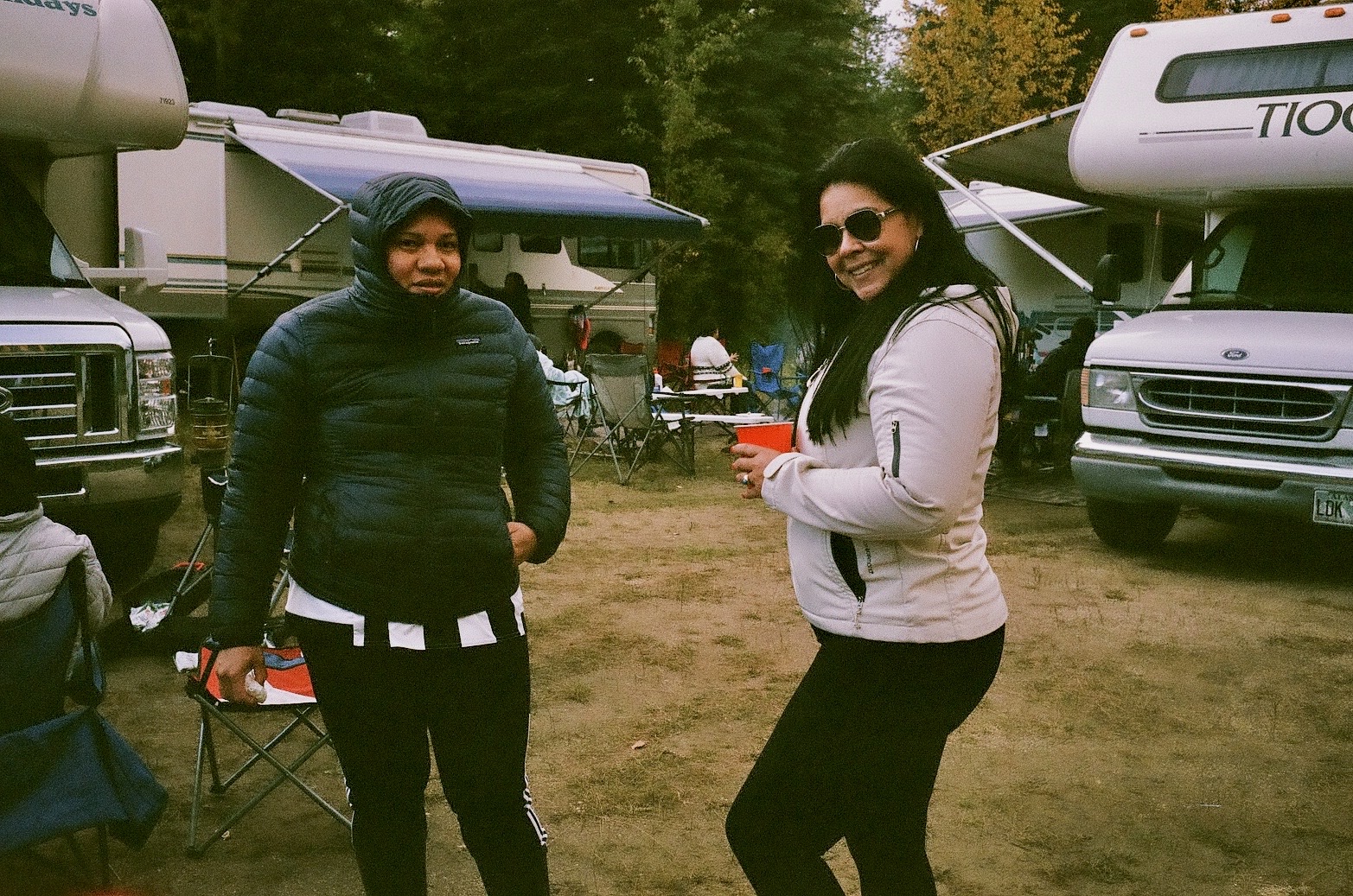 film photo of rv camp at chena hot springs