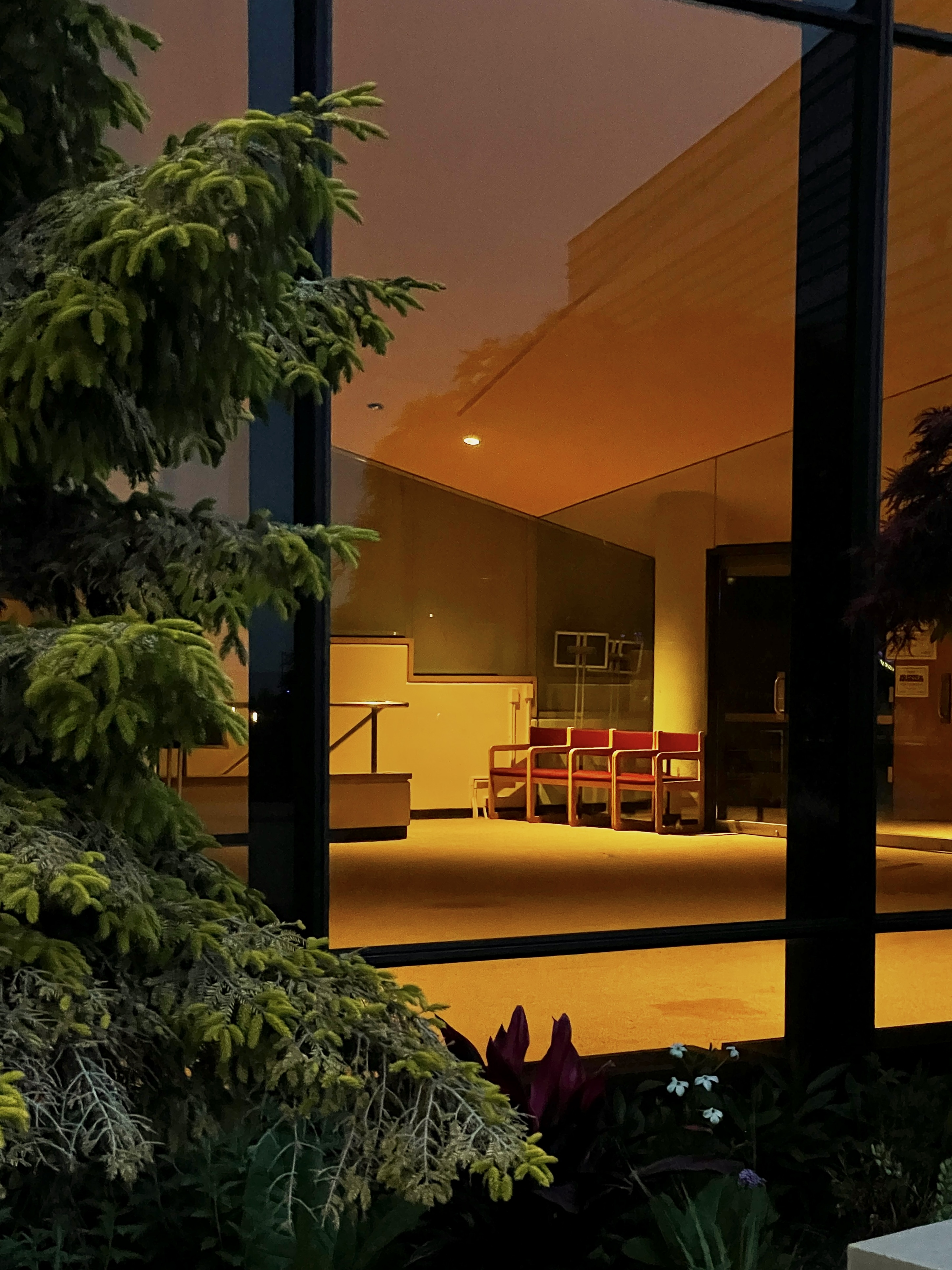 chair through the window