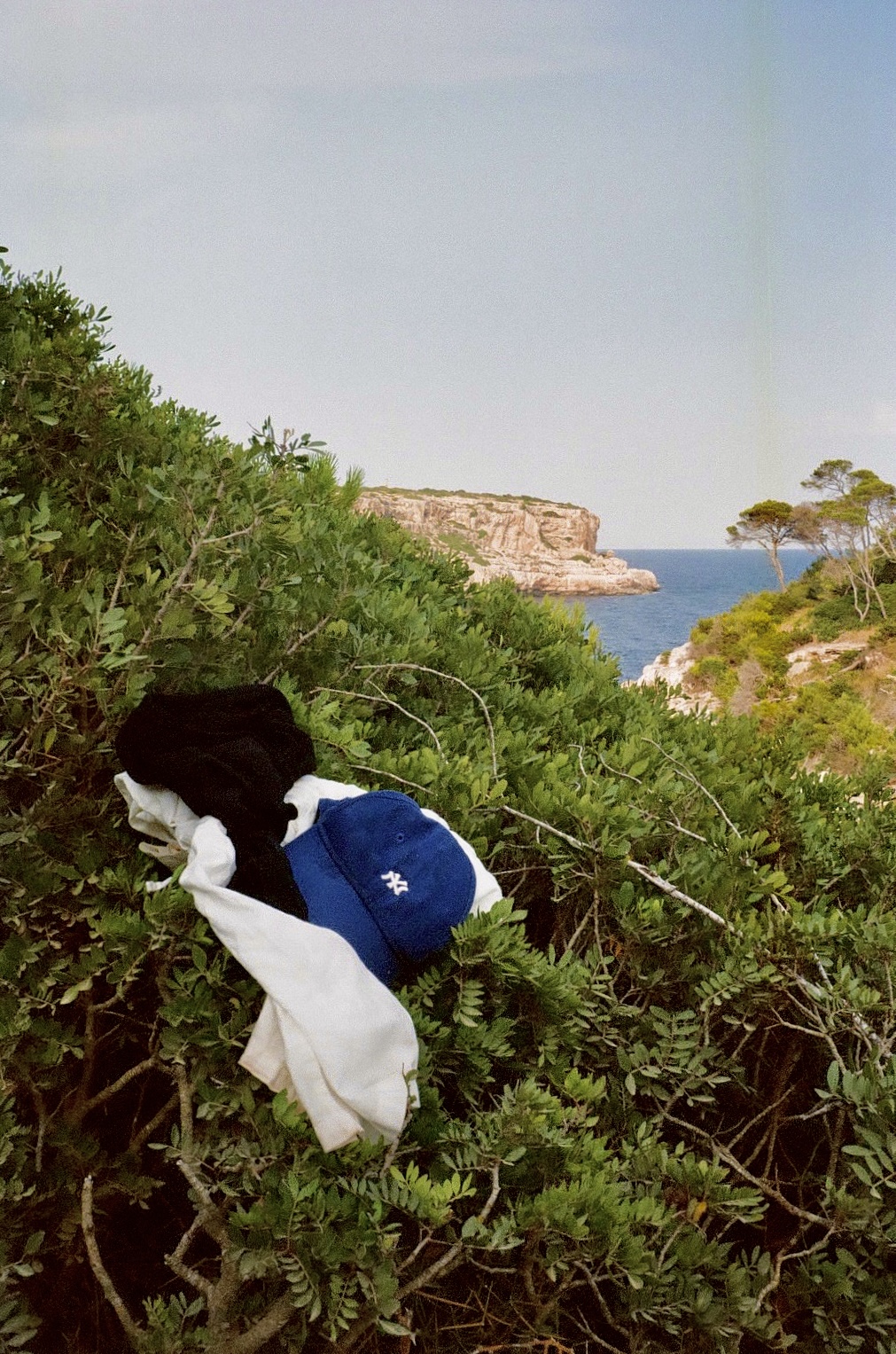 beach clothes in a bush