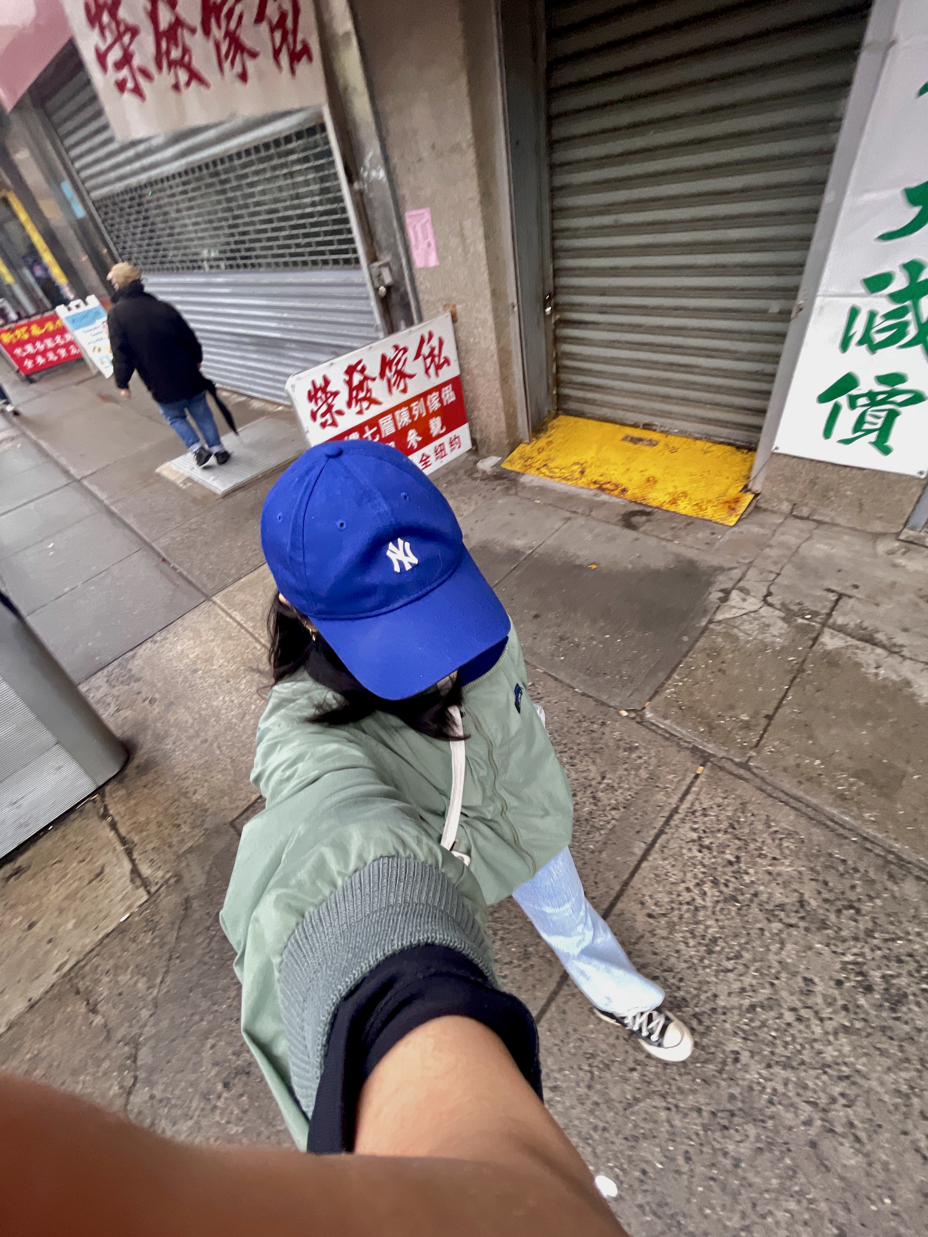 me walking in chinatown